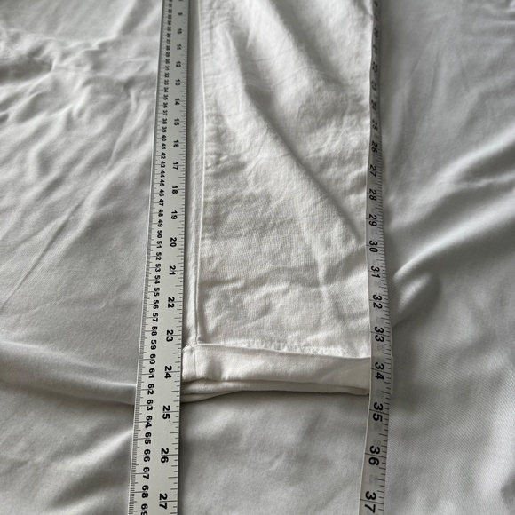 Simply Blessed Women's M Rayon/Linen Pull-On High-Rise Beach Pants White Ankle - Picture 13 of 15